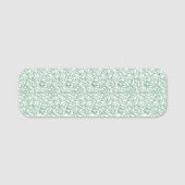 Porte-nom un arrière - plan vert et blanc avec de petits feu (Devant)