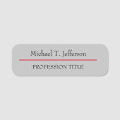 Porte-nom Un design saisissant avec des polices classiques (Devant)