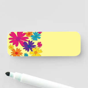 Porte-nom Un lit fleuri de fleurs marguerites