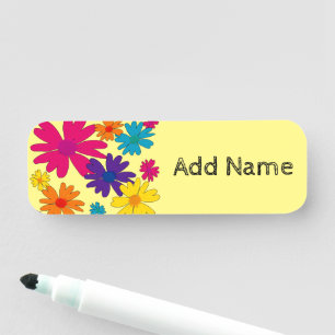 Porte-nom Un lit fleuri de fleurs marguerites