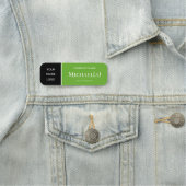 Porte-nom Unique Apple Vert Clair Élégant Blanc (En situation)