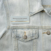 Porte-nom Unique Chic Pale Bleu clair & Or : Moderne Élégant (En situation)