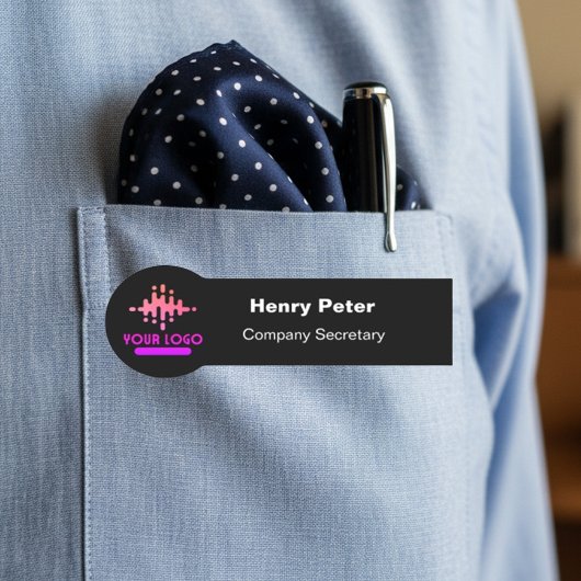 Porte-nom Unique Custom Logo Employee Magnetic Or Safety Pin