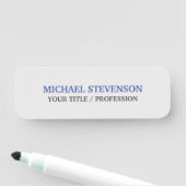 Porte-nom Unique Special Classical Blue Grey (En situation)