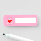 Porte-nom Valentines Jour Amour Coeur Axolotl (En situation)