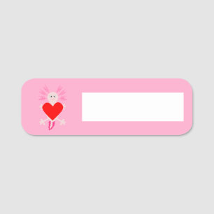 Porte-nom Valentines Jour Amour Coeur Axolotl