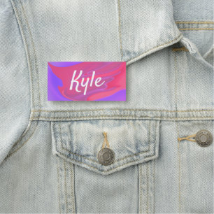 Porte-nom Vaporwave Aesthétique Gradient Colorful Minimal