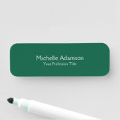 Porte-nom Vert Couleur Professionnel Plat Moderne (En situation)