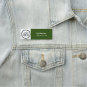 Porte-nom Vert forêt moderne couleur bloc professionnel (En situation)