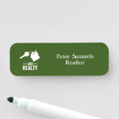 Porte-nom Vert immobilier (En situation)