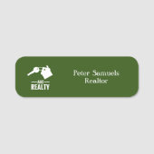 Porte-nom Vert immobilier (Devant)