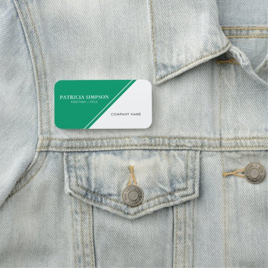 Porte-nom Vert Jade Cool Pair Avec Blanc Craquant : Frais (En situation)