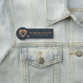 Porte-nom Vétérinaire Paws Coeur Stethescope Animal Marine (En situation)