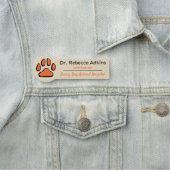 Porte-nom Vétérinaire Vétérinaire Assistant Nom Empreinte de (En situation)