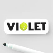 Porte-nom Violet Tennis (En situation)