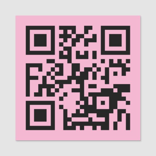 Porte-nom Votre code QR sur fond rose clair (Devant)