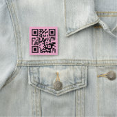 Porte-nom Votre code QR sur fond rose clair (En situation)