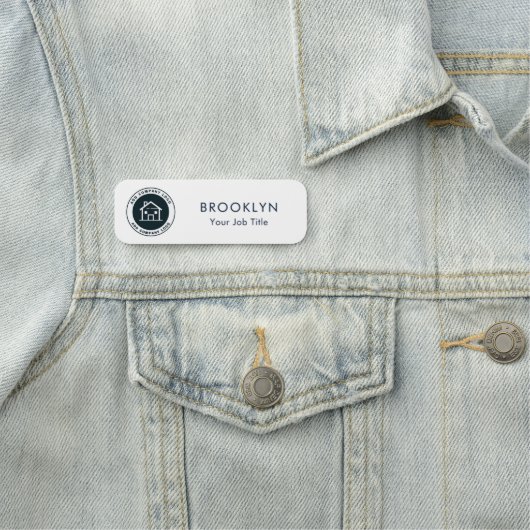 Porte-nom Votre entreprise Logo Employés de l'entreprise Per (En situation)