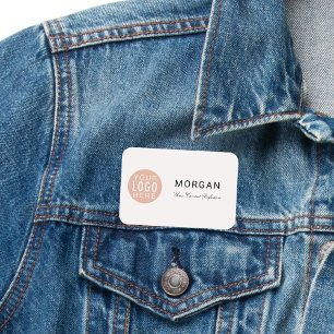 Porte-nom Votre entreprise Logo Script Employés de l'entrepr