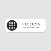 Porte-nom Votre logo d'entreprise et le nom de l'employé de (Devant)