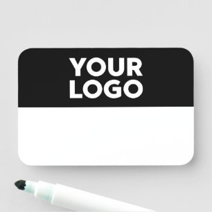 Porte-nom Votre logo d'entreprise sur Black Reusable Dry Era