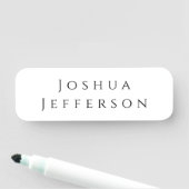 Porte-nom Votre nom Professionnel Créatif Uni Noir Blanc (En situation)