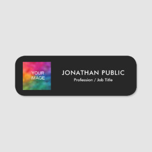 Porte-nom Votre photo ou logo ici Modèle personnalisé