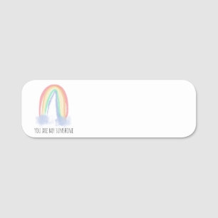 Porte-nom Vous êtes mon eau de soleil arc-en-ciel peint à l'