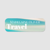 Porte-nom Voyage blanc simple pour employé (Devant)