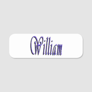 Porte-nom William Nom Dans Blue Sparkle,