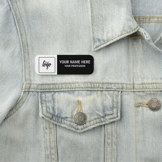 Porte-nom Your Logo and Name Personalized Employee (En situation)