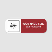 Porte-nom Your Logo and Name Personalized Employee (Devant)