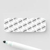 Porte-nom Your Logo Simple Repeating Diagonal Pattern (En situation)