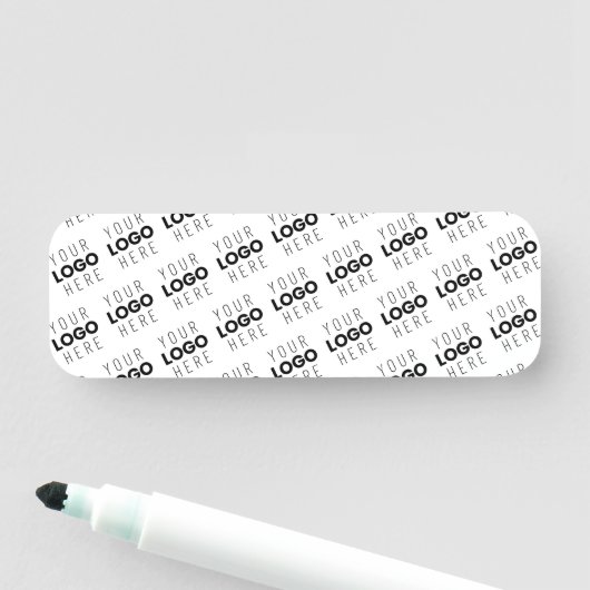 Porte-nom Your Logo Simple Repeating Diagonal Pattern (En situation)