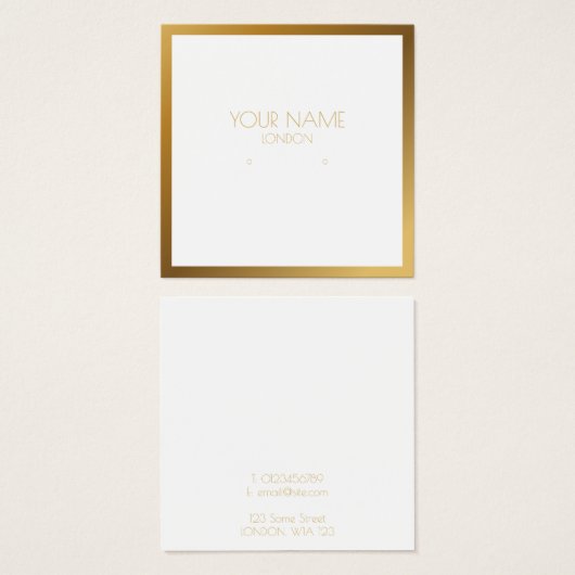 Porte-oreille à bordure or (Devant & derrière)