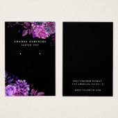 Porte-oreille à floral violet noir (Devant & derrière)