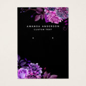 Porte-oreille à floral violet noir (Devant)