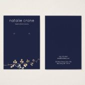 Porte-oreille bleu marine de la Branche d'or cool (Devant & derrière)