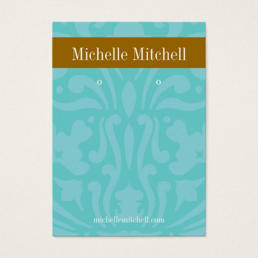 Porte-oreille - Carte de visite Bleu Brown (Devant)