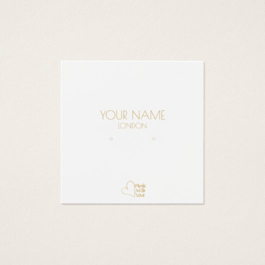 Porte-oreille coeur en or simple (Devant)