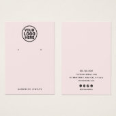 Porte-oreille de logo personnalisé rose (Devant & derrière)