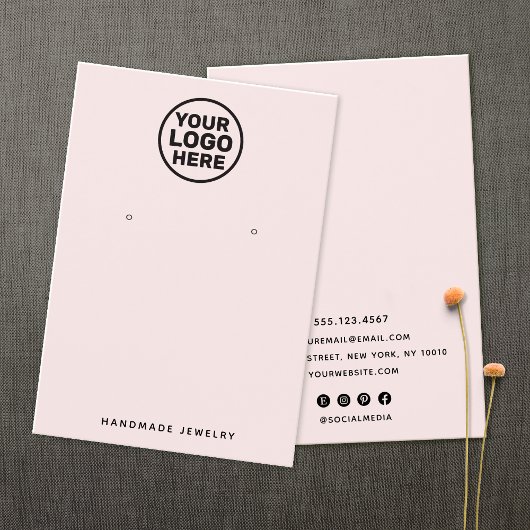 Porte-oreille de logo personnalisé rose