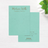 Porte-oreille en lin turquoise (Bureau)