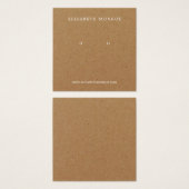 Porte-oreille en papier Kraft, Écran de bijoux (Devant & derrière)