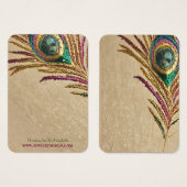 Porte-oreille en plumes de paon brodé Faux (Devant & derrière)