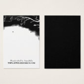 Porte-oreille Floral Blanc Noir Bijoux Personnalis (Devant & derrière)