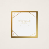 Porte-oreille géométrique or, icônes sociales (Devant)