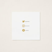 Porte-oreille géométrique or, icônes sociales (Dos)