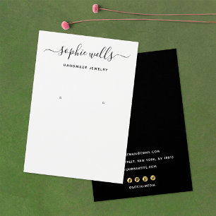 Porte-oreille noir simple Script