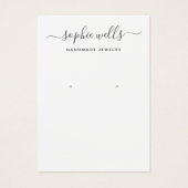 Porte-oreille noir simple Script (Devant)